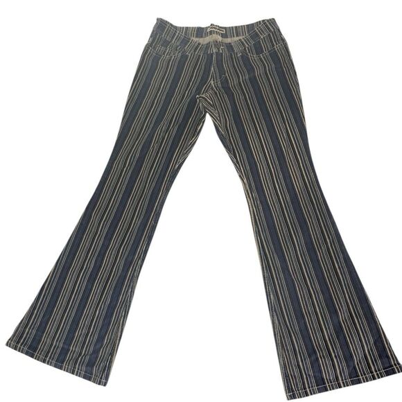 Jou Jou Striped Corduroy Flare Pants Y2K Low Rise 28x31 Festival Rare NWT size 5 - Picture 2 of 13